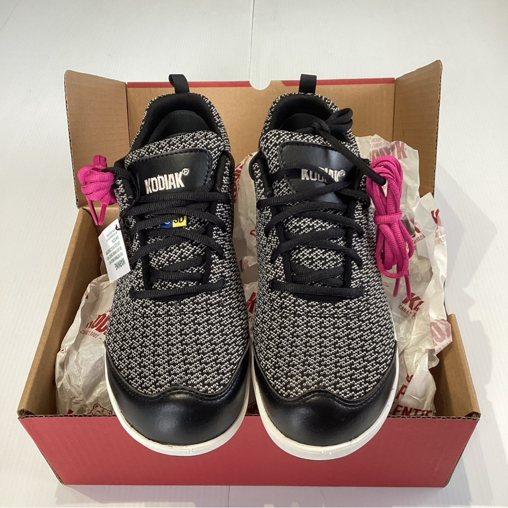 Kodiak Flex Fara Steel Toe Safety Industrial Shoes Lace Up Womens 9.5 Black